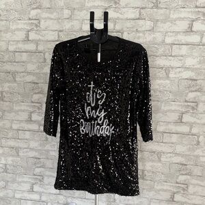 Black Sequin Dress